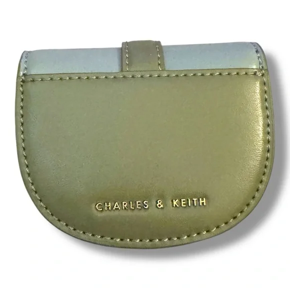 Charles & Keith Micro Gabine Two-tone Saddle Bag in Olive Green Color Block - Picture 9 of 12